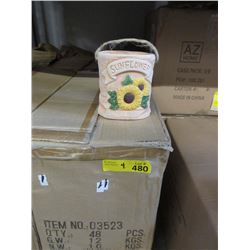 4 Cases of 48 New 4" Ceramic Mini Planters