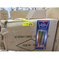 4 Cases of 288 Plastic Cocktail Stir Stick Sets