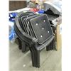 Image 1 : 4 Black Resin Patio Chairs with Seat Cushions