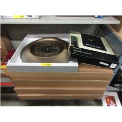 One 14" x 14" & Five 20" New Wall Clocks