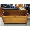 Image 1 : Wood Storage Bench - 42" x 16" x 24".
