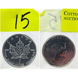 1 Oz 2010 Canada Maple Leaf .9999 Fine Silver Coin