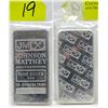 Image 1 : 10 Oz Johnson Matthey 2-Sided .999 Fine Silver Bar