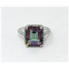 Image 1 : New Sterling Silver Mystic Topaz & Diamond Ring