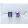 Image 1 : New 2 CT Amethyst Sterling Silver Earrings