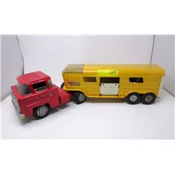 1970s Marx Truck with Ertl Horse Trailer