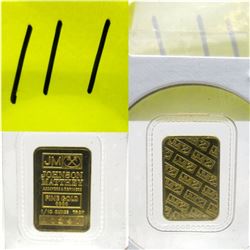 1/10 Oz. Johnson Matthey .9999 Gold Bar