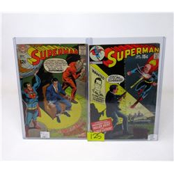 2 Vintage Superman Comics - DC Comics 1968 & 1970