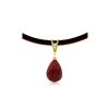 Image 1 : Genuine 15.51 ctw Ruby & Diamond Necklace 14KT Yellow Gold - REF-30N2R