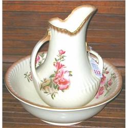 Antq Pitcher & Bowl Set