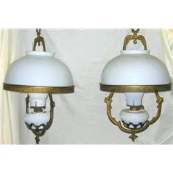 Milk Glass Oil Lamps