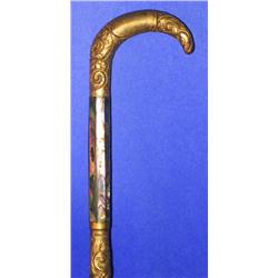 Gold Abalone Cane
