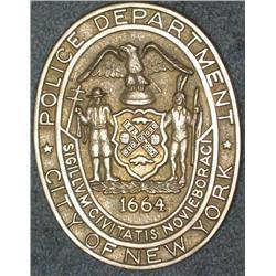 NYPD 1920 Plaque