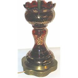 Ruby Red Glass Lamp