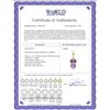 Image 2 : Genuine 7.2 ctw Amethyst Necklace 14KT Yellow Gold - REF-30H5X