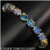 Image 1 : Natural Unheated White Opal Rainbow 94.36  Cts Bracelet