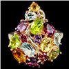 Image 1 : MULTI COLOR TOPAZ RHODOLITE CITRINE PERIDOT Ring