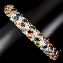 Natural  5x3mm Fancy Color Sapphire Bangle