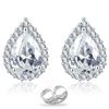 Image 1 : 3.25 CENTER  STONE DIAMOND EARRINGS