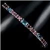 Image 1 : Natural London Blue Topaz & Rhodolite Bracelet