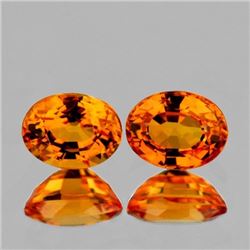 NATURAL ORANGE SAPPHIRE PAIR [FLAWLESS-VVS]