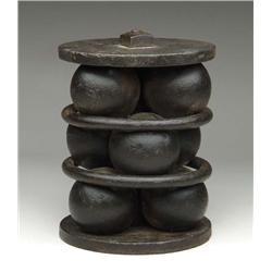 US 32-POUNDER STAND OF GRAPE