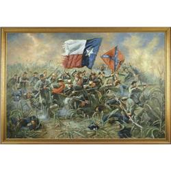 LARGE PAINTING OF ANTIETAM BATTLE SCENE