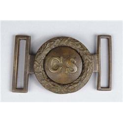 CONFEDERATE "CS" 2 PIECE WAIST BELT PLATE