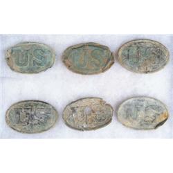 LOT OF 6 EXCAVATED US ACCOUTREMENT PLATES