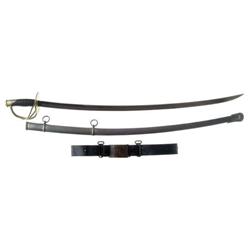 IDENTIFIED CAVALRY SABER AND SWORD BELT