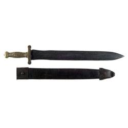 CONFEDERATE SHORT ARTILLERY SWORD WITH "CS" IN OP