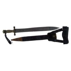 CONFEDERATE SHORT ARTILLERY SABER IN orig SCABBAR