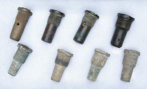 COLLECTION OF 8 PARROTT AND SCHENKL FUSES