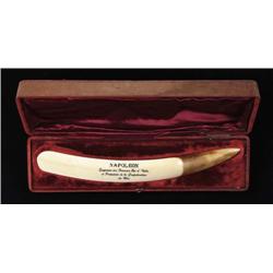 CASED ENGRAVED IVORY "PAGE TURNER" WITH NAPOLEON 
