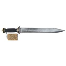 CIVIL WAR ERA BOWIE KNIFE PURPORTED TO HAVE BELON