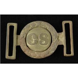 EXCAVATED WESTERN STYLE 2 PIECE CS BELT BUCKLE
