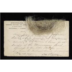 HAIR CUT FROM THE HEAD OF JEFFERSON DAVIS