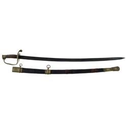 RARE CONFEDERATE FOOT OFFICER'S SWORD AND SCABBAR