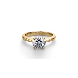 14K Yellow Gold 1.02 ctw Natural Diamond Solitaire Ring - REF-283N5W