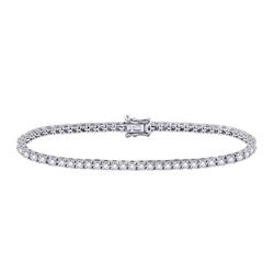 Diamond Classic Tennis Bracelet 1.00 Cttw 10kt White Gold