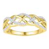 Image 1 : Diamond Woven Strand Braid Band 1/5 Cttw 10kt Yellow Gold