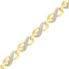 Image 1 : Diamond Infinity Link Fashion Bracelet 1/5 Cttw 10kt Yellow Gold