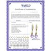 Image 2 : Genuine 6.3 ctw Amethyst & Diamond Earrings 14KT Yellow Gold - REF-56W3Y