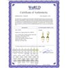 Image 2 : Genuine 25.5 ctw White Topaz & Peridot Earrings 14KT Yellow Gold - REF-63N8R