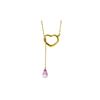 Genuine 2.25 ctw Pink Topaz Necklace 14KT Yellow Gold - REF-32R9P