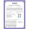 Image 2 : Genuine 4.1 ctw Blue Topaz Earrings 14KT Rose Gold - REF-52Y2F