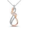 Image 1 : Diamond Infinity Pendant 1/6 Cttw 10kt Rose Gold