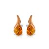 Image 1 : Genuine 3.26 ctw Citrine & Diamond Earrings 14KT Rose Gold - REF-52H7X
