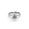 Image 1 : 18K White Gold 1.41 ctw Natural Diamond Solitaire Ring - REF-463N6R