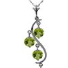 Image 1 : Genuine 2.25 ctw Peridot Necklace 14KT Rose Gold - REF-30T2A